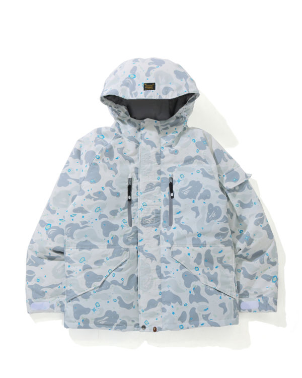 Pánské Péřové Bundy Bape Space Camo Military Loose Fit Bílé | 10498FLPK