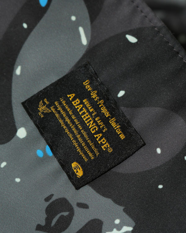 Pánské Péřové Bundy Bape Space Camo Military Loose Fit Černé | 30259RAOF