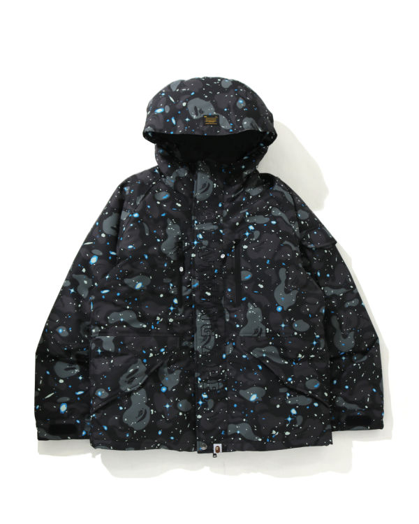 Pánské Péřové Bundy Bape Space Camo Military Loose Fit Černé | 30259RAOF