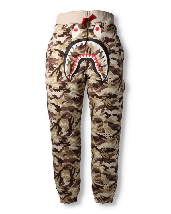 Pánské Tepláky Bape X OVO Woodland Camo Shark Reversible Světle Červené | 78956WZGU