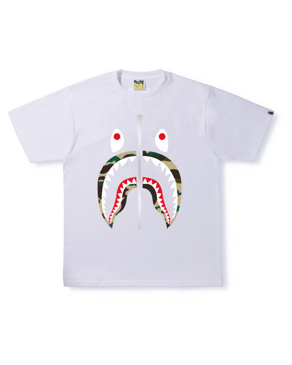 Pánské Tričko Bape 1st Camo Shark Bílé | 17096BICA