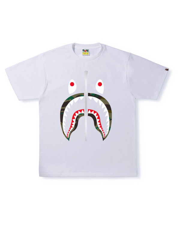 Pánské Tričko Bape 1st Camo Shark Bílé | 96401WXON