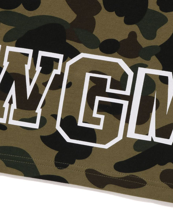 Pánské Tričko Bape 1st Camo Shark Zelene | 10248IDWH