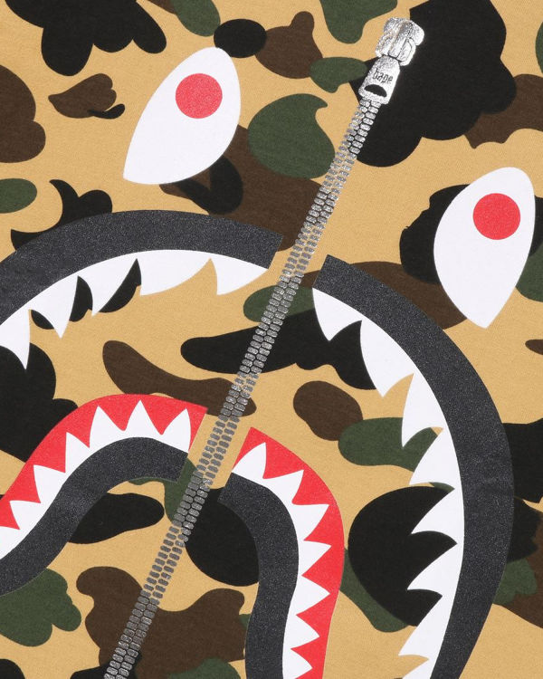 Pánské Tričko Bape 1st Camo Shark Žluté | 92867SPNG