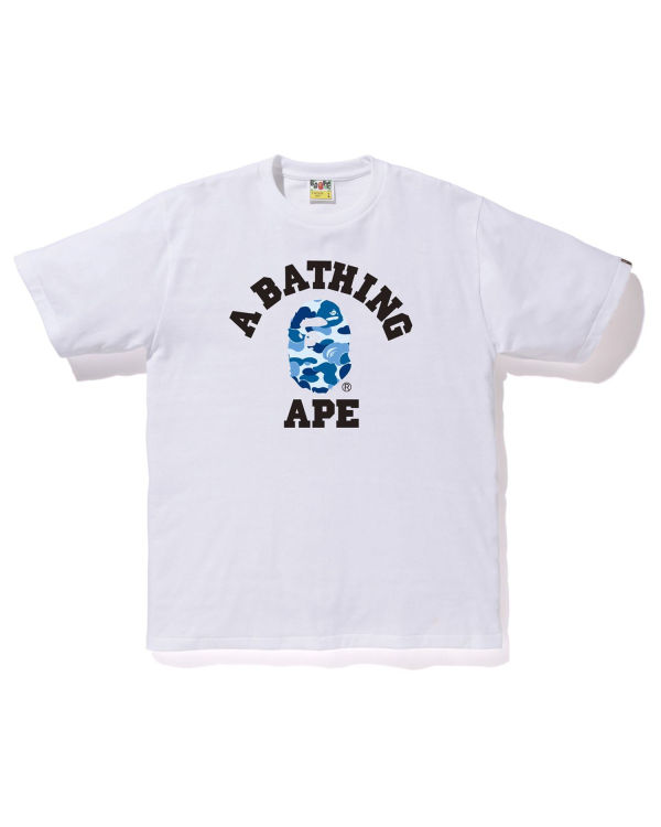 Pánské Tričko Bape ABC Camo College Bílé | 43856PHFJ