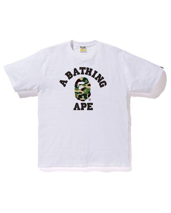Pánské Tričko Bape ABC Camo College Bílé | 48931REZU