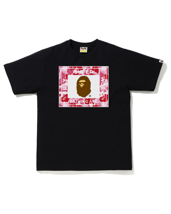 Pánské Tričko Bape ABC Camo Super Busy Works Růžové | 56420SNAD