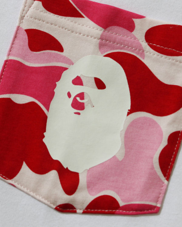 Pánské Tričko Bape ABC Camo pocket Růžové | 51842OMPW