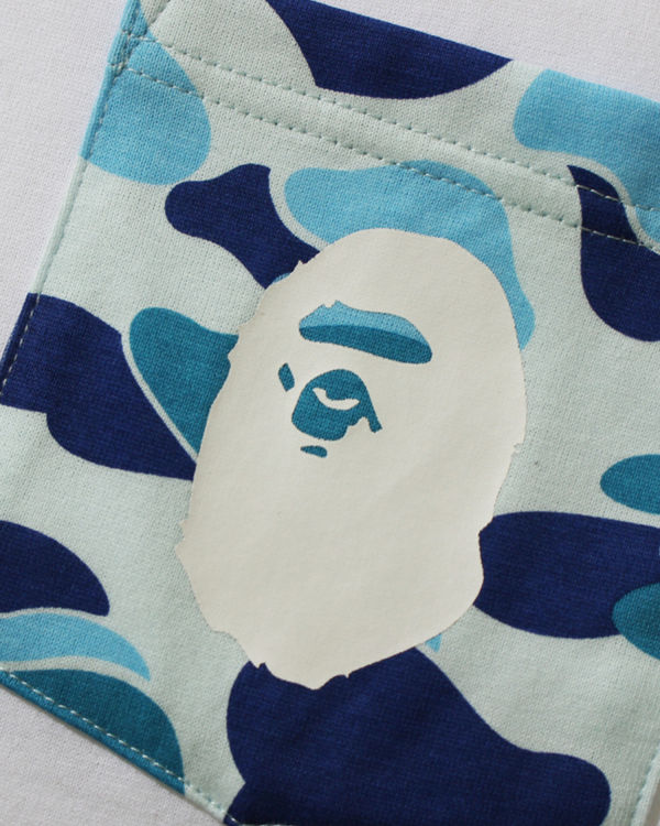 Pánské Tričko Bape ABC Camo pocket Světle Blankyt | 78569TKIN