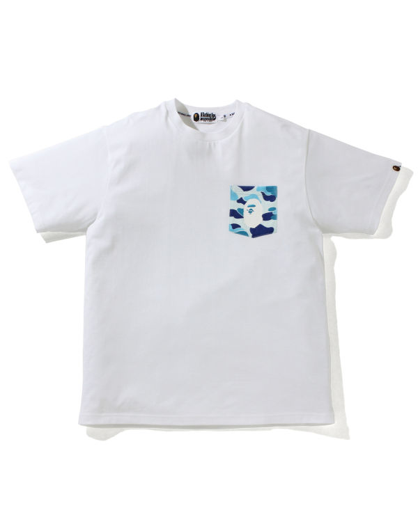 Pánské Tričko Bape ABC Camo pocket Světle Blankyt | 78569TKIN