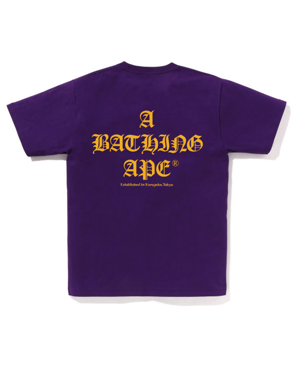Pánské Tričko Bape A Bathing Ape Logo Fialové | 63582ITPV