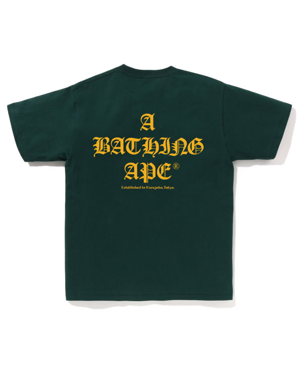 Pánské Tričko Bape A Bathing Ape Logo Tmavě Zelene | 96875CQRY