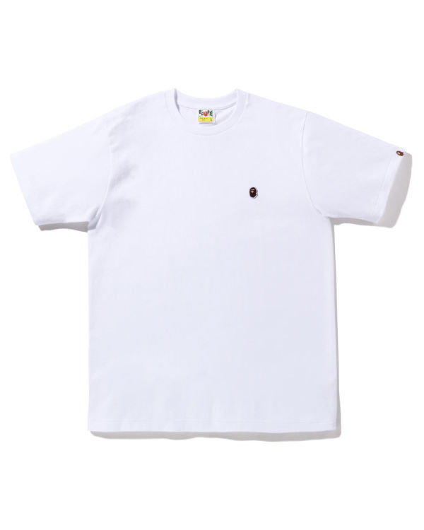 Pánské Tričko Bape Ape Head One Point Bílé | 73456GTLM