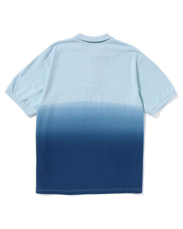 Pánské Tričko Bape Ape Head One Point Gradation Relaxed Fit Polo Blankyt | 31428KBMI