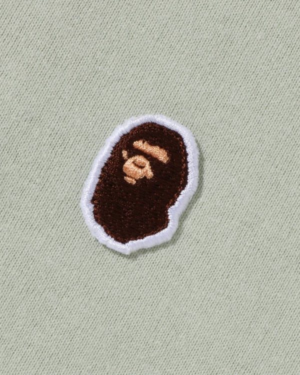 Pánské Tričko Bape Ape Head One Point L/S Zelene | 12637DHKW