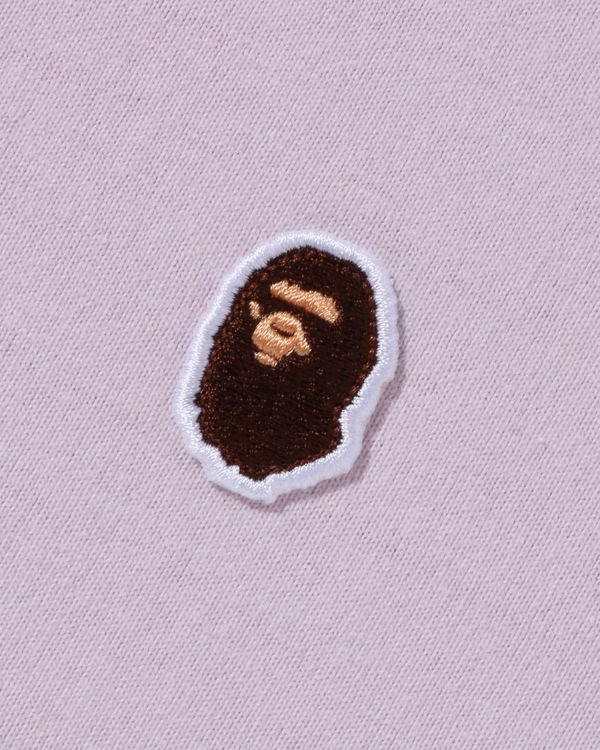 Pánské Tričko Bape Ape Head One Point L/S Fialové | 40325QBNK