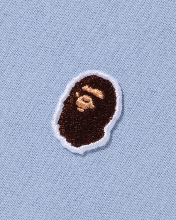 Pánské Tričko Bape Ape Head One Point L/S Světle Blankyt | 76483XNOG