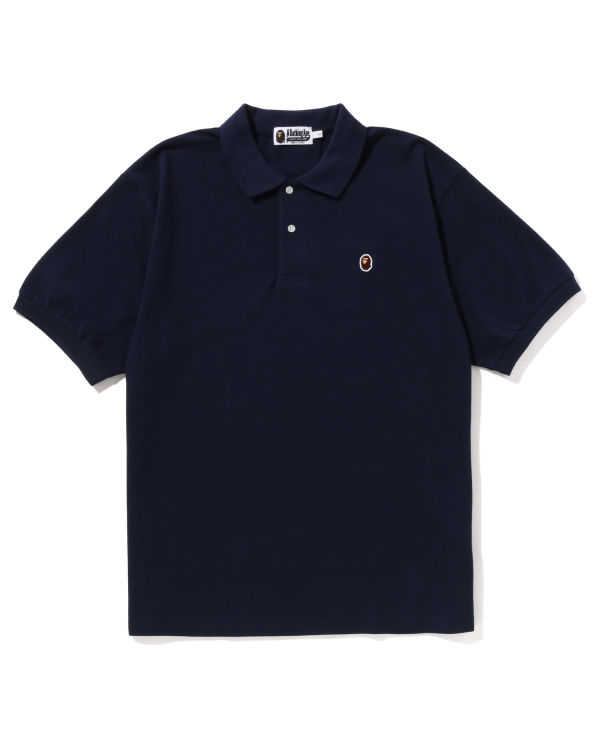 Pánské Tričko Bape Ape Head One Point Relaxed Fit Polo Tmavě Blankyt Blankyt | 09875RXON