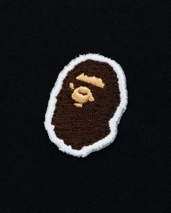 Pánské Tričko Bape Ape Head One Point Relaxed Fit L/S Černé | 23601DVEP