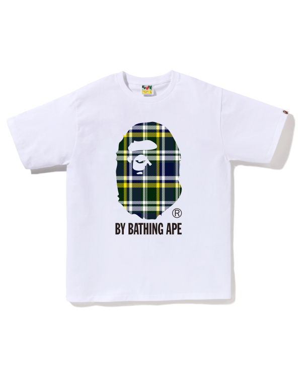 Pánské Tričko Bape Check By Bathing Ape Bílé | 91756QUSM