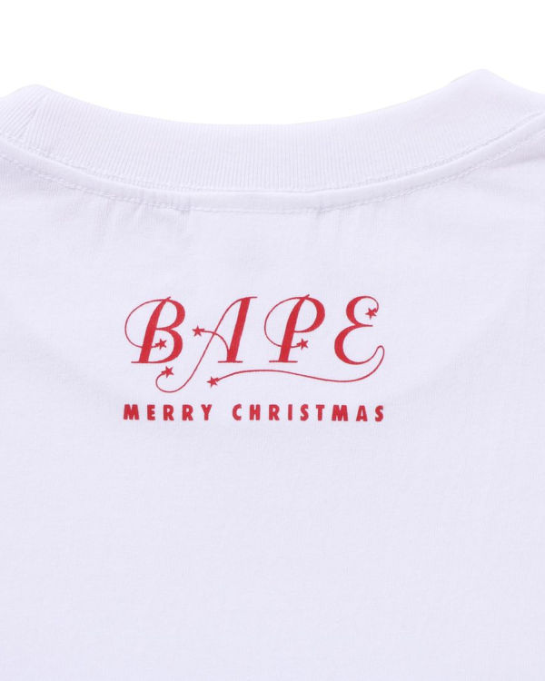 Pánské Tričko Bape Christmas Ape Head Bílé | 18973AJDM