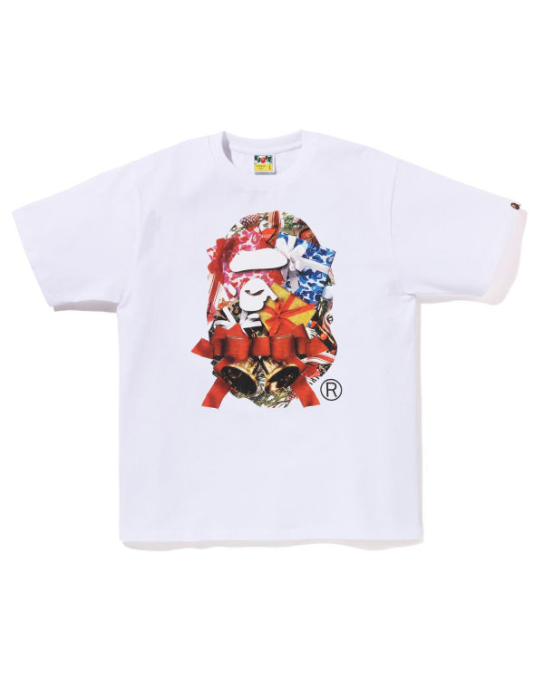 Pánské Tričko Bape Christmas Ape Head Bílé | 18973AJDM