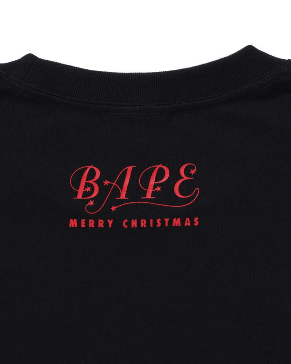 Pánské Tričko Bape Christmas Busy With Pracovní Černé | 58906EYPM