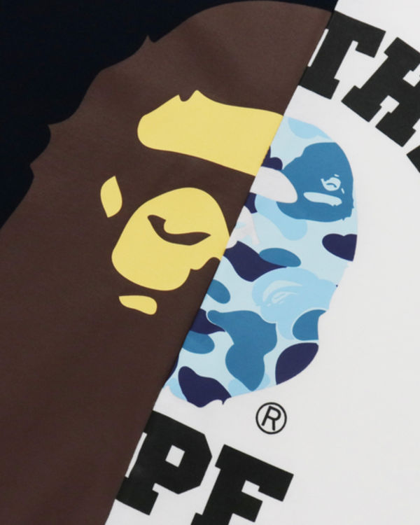 Pánské Tričko Bape College & By Bathing Relax Fit Tmavě Blankyt Blankyt | 37650HOMV