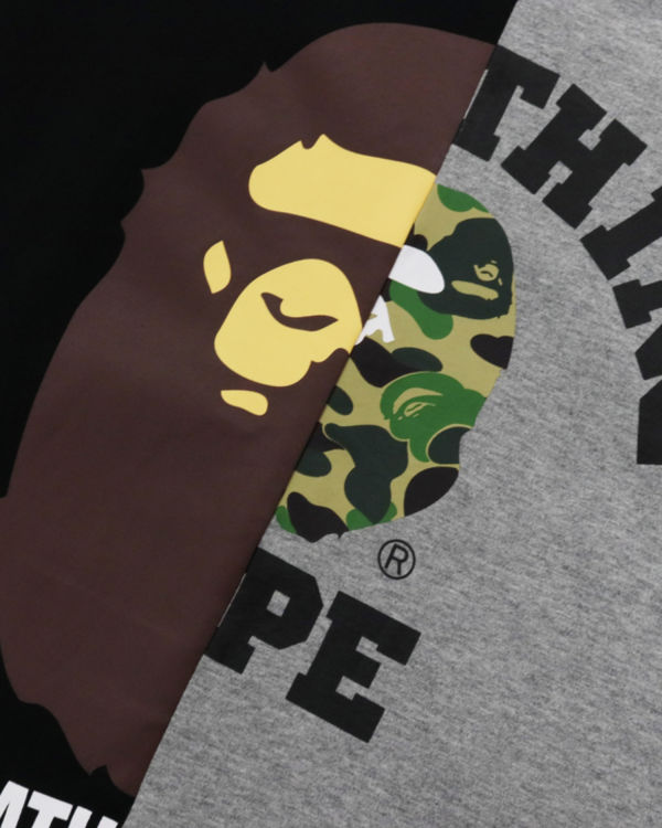 Pánské Tričko Bape College & By Bathing Relax Fit Černé | 69430HRIQ
