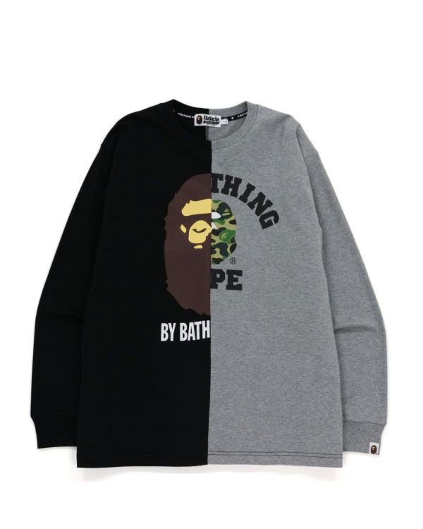 Pánské Tričko Bape College & By Bathing Relax Fit Černé | 69430HRIQ