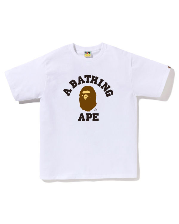 Pánské Tričko Bape College Bílé | 10829FQUH
