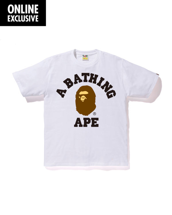 Pánské Tričko Bape College Bílé | 81934VWJD