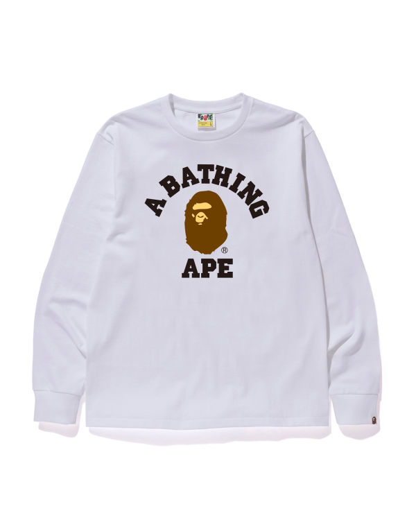 Pánské Tričko Bape College Bílé | 94685HPLW