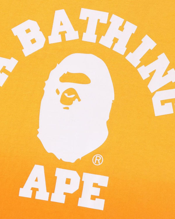 Pánské Tričko Bape College Gradation Relaxed Fit Oranžové | 14096CGVB