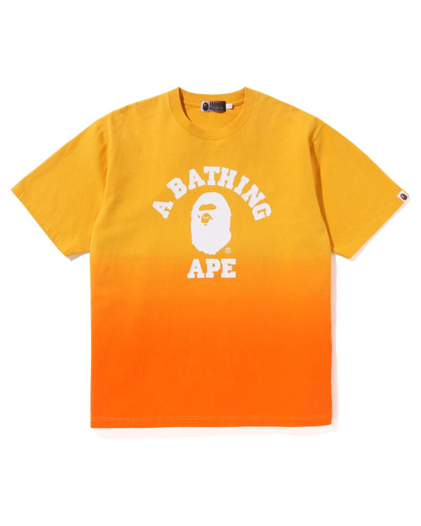 Pánské Tričko Bape College Gradation Relaxed Fit Oranžové | 14096CGVB