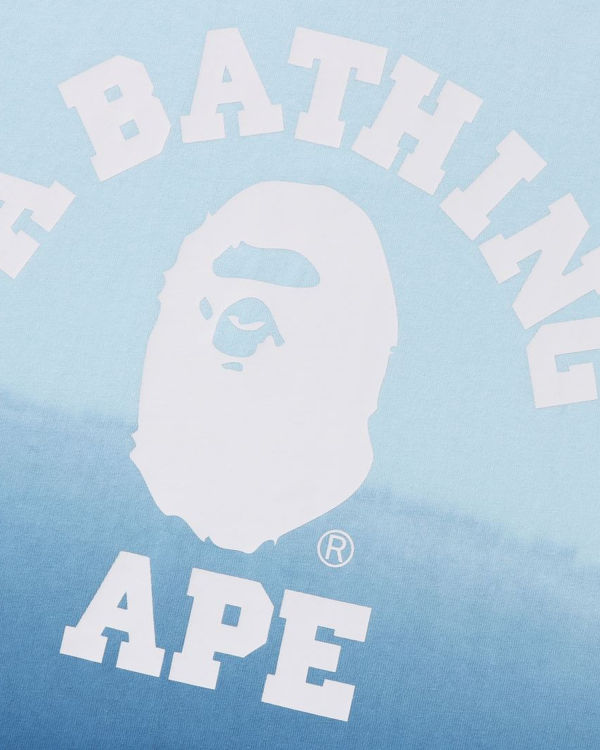 Pánské Tričko Bape College Gradation Relaxed Fit Blankyt | 14682KXCQ