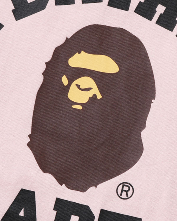 Pánské Tričko Bape College L/S Růžové | 51367PBCI