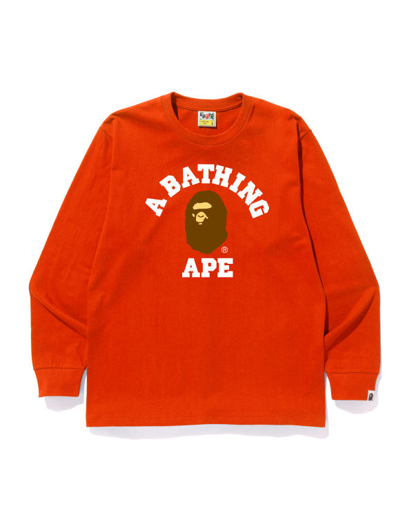 Pánské Tričko Bape College Oranžové | 16470PWYQ