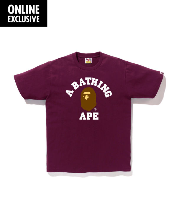 Pánské Tričko Bape College Tmavě Fialové | 86134YCJF