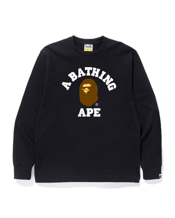 Pánské Tričko Bape College Černé | 19850IUYD