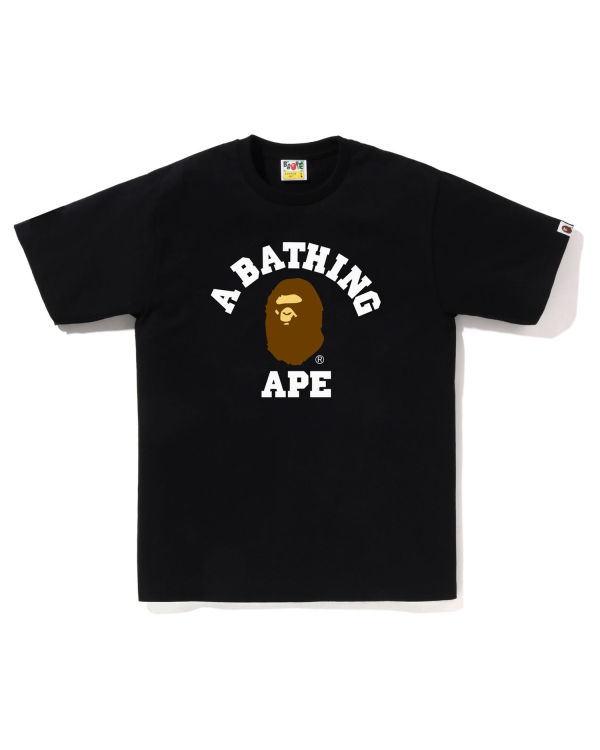 Pánské Tričko Bape College Černé | 86137WMGA