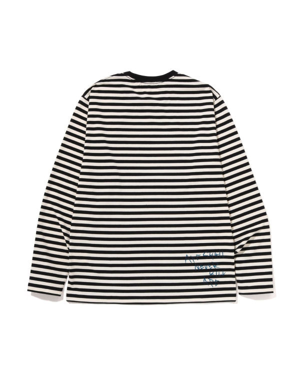 Pánské Tričko Bape Discharge College Hoop L/S Bílé | 58429GJIH