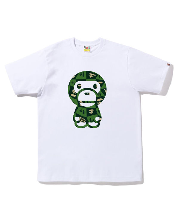 Pánské Tričko Bape Distortion Big Milo Bílé | 12950HASR