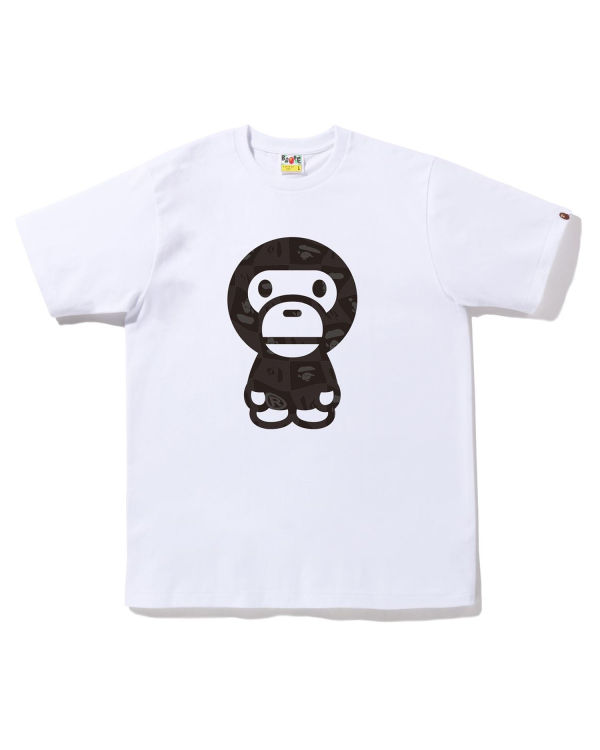 Pánské Tričko Bape Distortion Big Milo Bílé | 41658UTGZ