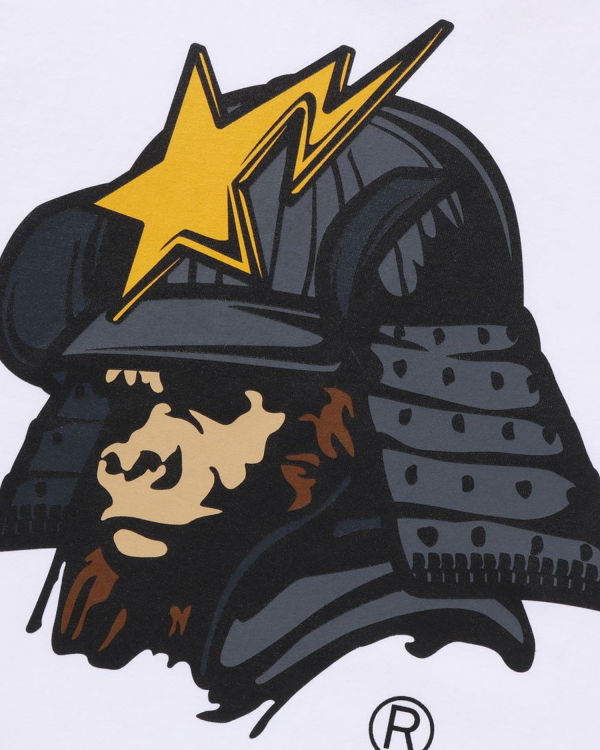 Pánské Tričko Bape General Kabuto Bílé | 53196SORZ