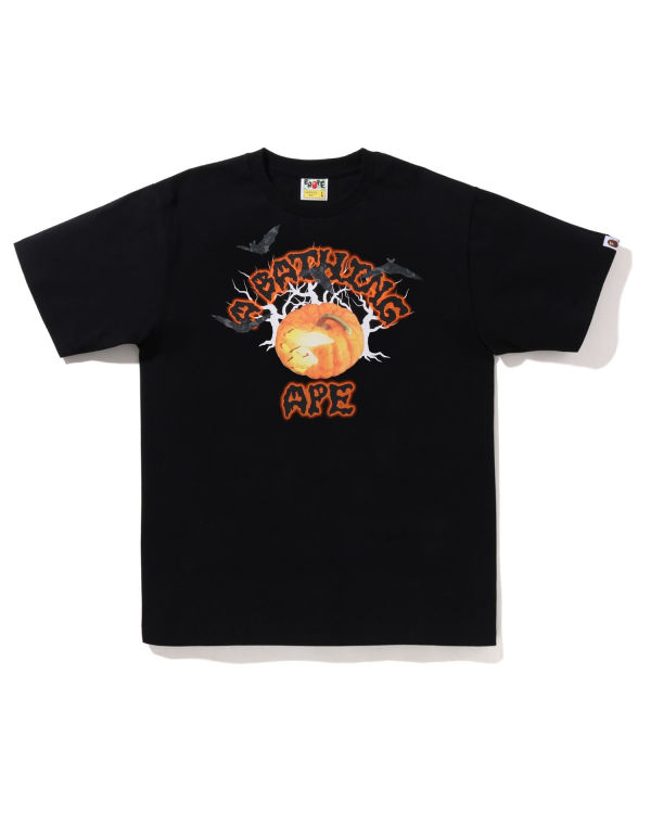 Pánské Tričko Bape Halloween Jack O\' Lantern College Černé | 54916WVQL