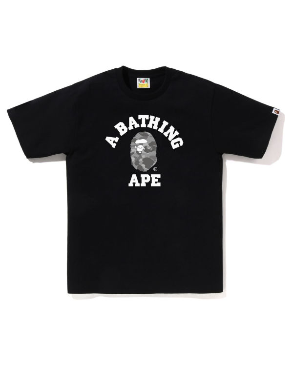 Pánské Tričko Bape Honeycomb Camo College Černé | 30625QALG