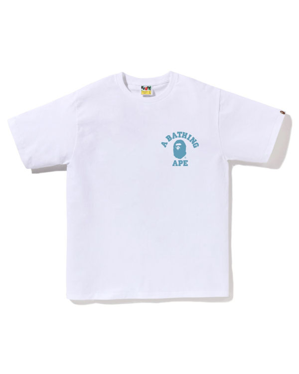 Pánské Tričko Bape Honeycomb Camo College ATS Bílé | 67513HYJF