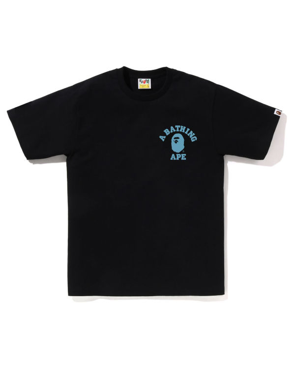 Pánské Tričko Bape Honeycomb Camo College ATS Černé | 85371ERBC