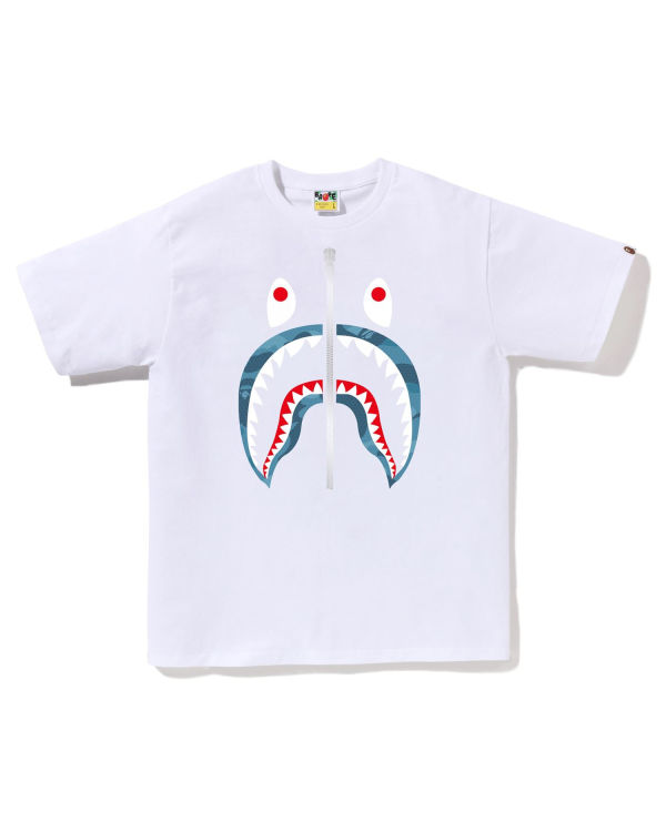 Pánské Tričko Bape Honeycomb Camo Shark Bílé | 04597TXFD